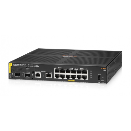 Коммутатор HPE Aruba 6100 12G Class4 PoE 2G/2SFP+ 139W