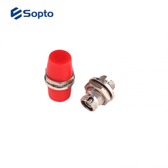 SOPTO Adaptor Simplex SC/SC Female to Female UPC SM Plastic shell with Ears with Spring strip SPAD-SCF-SCF-U-SS-PES