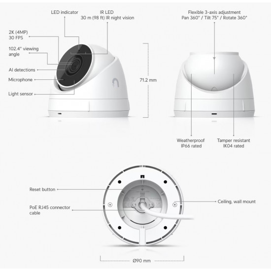 Камера Ubiquiti UniFi Video Camera G5 Turret Ultra (UVC-G5-Turret-Ultra)
